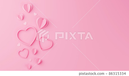 Happy valentine day. Mother day and anniversary. Paper art design 86315334