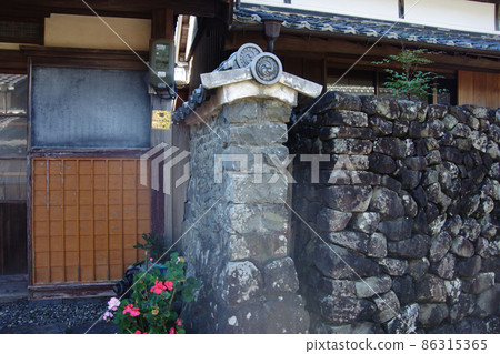 Ishigaki, a private house, important traditional buildings preservation district in the country of Kiragawa, Muroto City, Kochi Prefecture Ishigaki, a private house, important traditional buildings preservation district in the country of Kiragawa, Muroto City, Kochi Prefecture 86315365