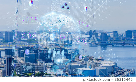 Image of smart city and digital society Image of smart city and digital society 86315445