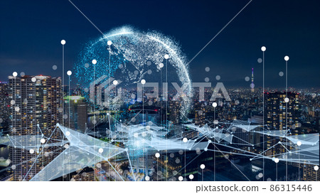 Image of smart city and digital society 86315446