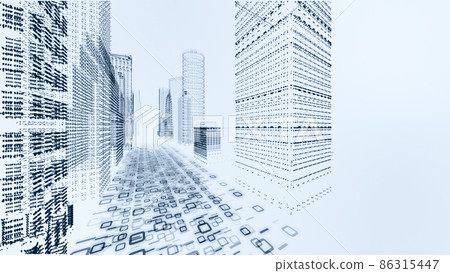 Image of smart city and digital society 86315447