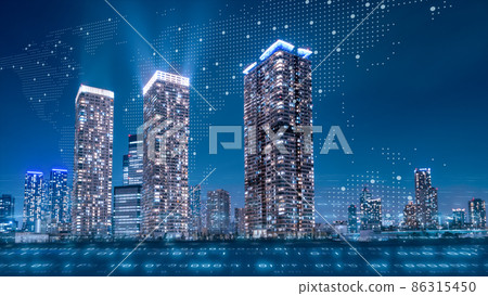 Image of smart city and digital society 86315450