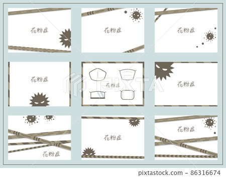 9 types of hay fever frame set 86316674