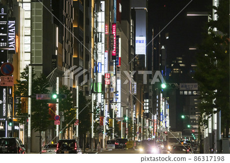 銀座在晚上 86317198