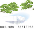樹（矢量數據）建築透視素材 86317468