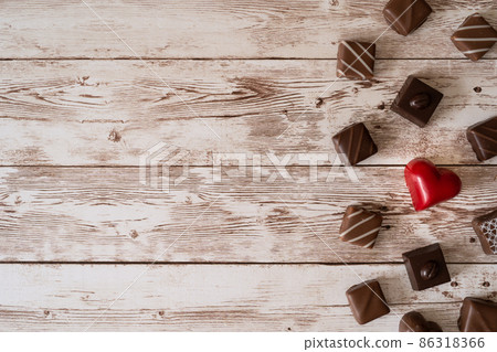 Heart and square chocolate Heart and square chocolate 86318366