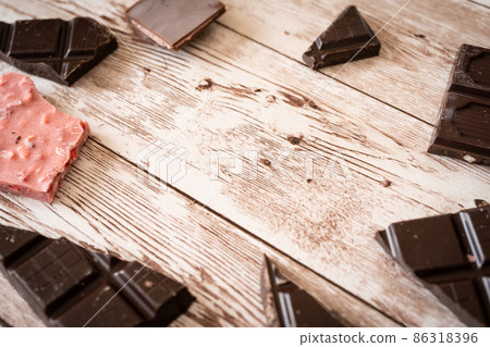 Frame made of chocolate bar 86318396