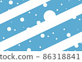 雪和反射背景（藍色） 86318841