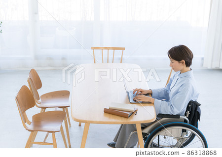 Wheelchair, female in her 30s, living environment 86318868