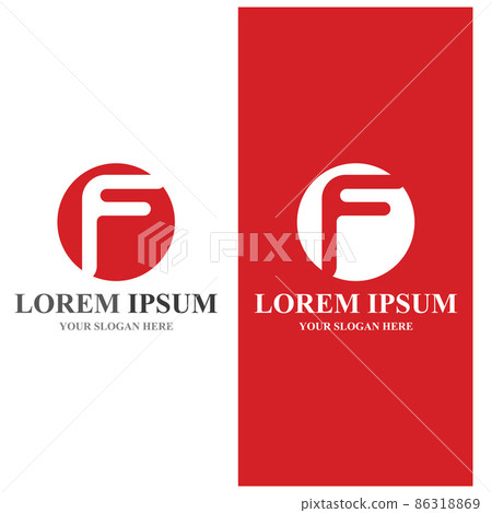 F logo vector icon illustration 86318869