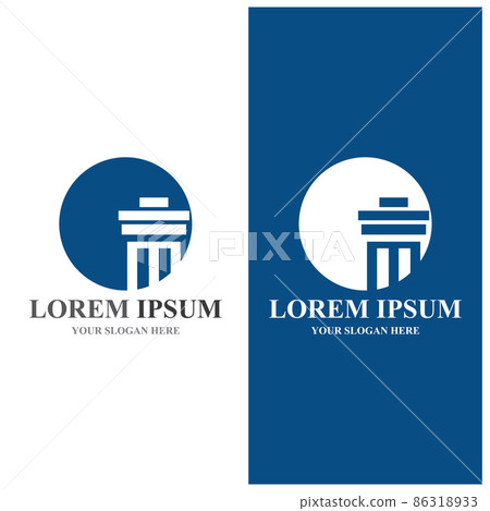 pillar vector logo and symbol template 86318933