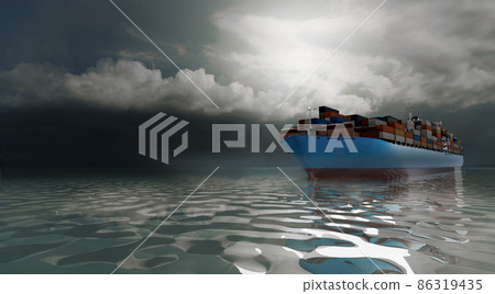 Cargo shipping and international logistics 86319435