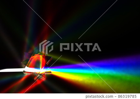 3D illustration of prism spectroscopy 3D illustration of prism spectroscopy 86319785