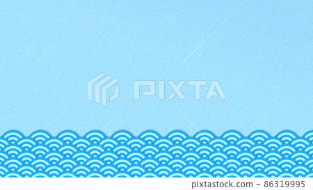 Qinghai wave background design with the image of three-dimensionally overlapping paper 86319995