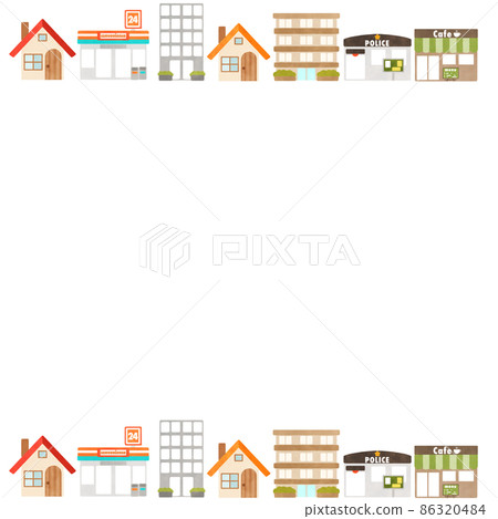 Cityscape message card illustration material background 86320484