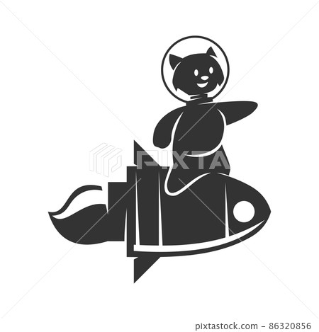 Astronaut Cat Riding On Rocket Icon Illustration Brand Identity Astronaut Cat Riding On Rocket Icon Illustration Brand Identity 86320856