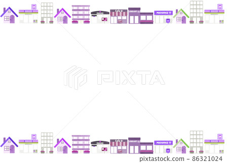 Cityscape frame illustration material background Cityscape frame illustration material background 86321024