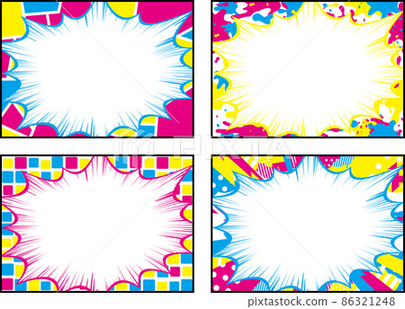 美式漫畫風格演講泡泡框套裝 86321248