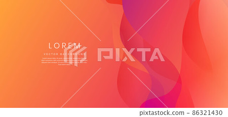 Abstract orange gradient background fluid wave...-插圖素材 [86321430] - PIXTA圖庫