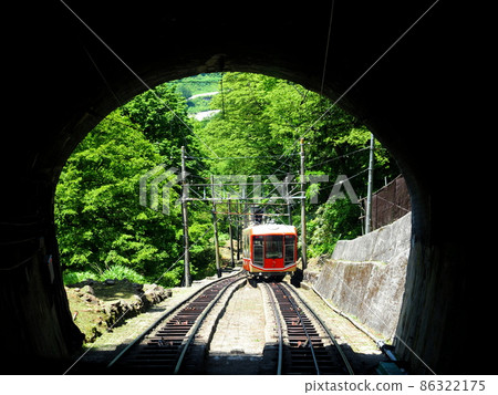 Tunnel and train "Japanese style image" (Toyama) Tunnel and train "Japanese style image" (Toyama) 86322175