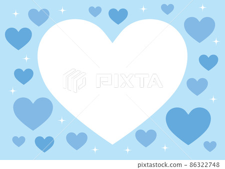 Heart frame glitter blue Heart frame glitter blue 86322748
