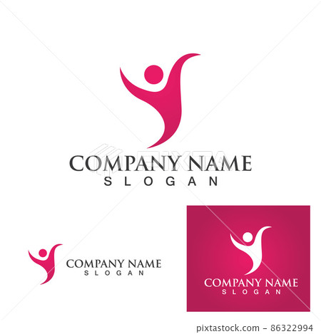 Human character logo sign Human character logo sign 86322994