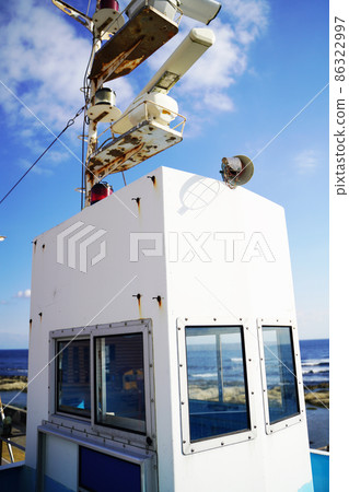 Blue sky and fishing boats Blue sky and fishing boats 86322997