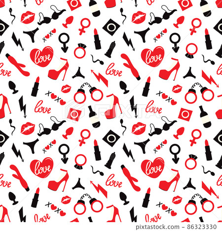 background pattern with Adult toys. Vector illustration. background pattern with Adult toys. Vector illustration. 86323330