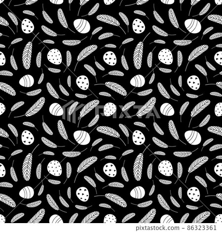Black and white Easter pattern 86323361