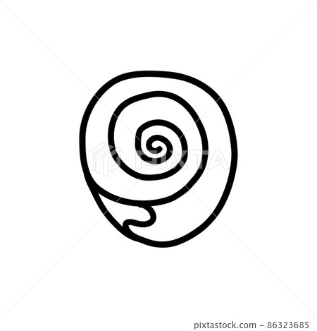 seashell. vector illustration in doodle style seashell. vector illustration in doodle style 86323685