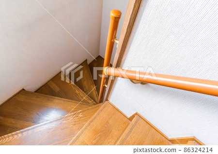 Handrails on stairs, home safety renovation 86324214