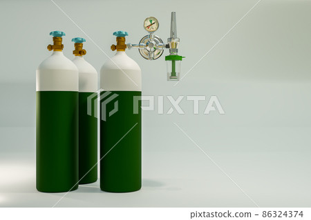 oxygen tank on white background-插圖素材 [86324374] - PIXTA圖庫