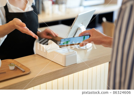 Cafe Shop Restaurant Cashless Electronic Payment Electronic Money Food Court Restaurant 86324606