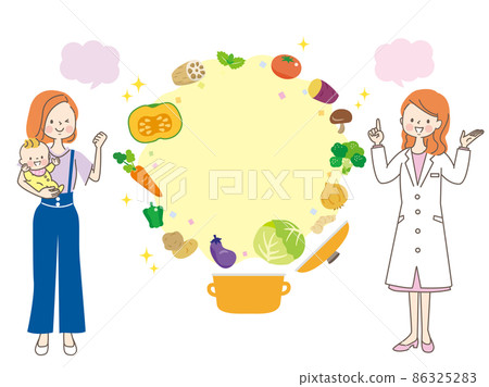 Mother holding a baby explained by a nutritionist 86325283