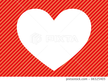 Heart frame stripe red 86325405