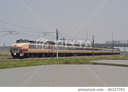 Hokuriku Main Line Kaga-Kasama-Mikawa JR West 485 Series A07 formation (Kyoto) Raicho Hokuriku Main Line Kaga-Kasama-Mikawa JR West 485 Series A07 formation (Kyoto) Raicho 86327765