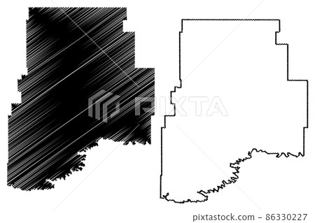 Valley County, Montana (U.S. county, United States of America, USA, U.S., US) map vector illustration, scribble sketch Valley map 86330227