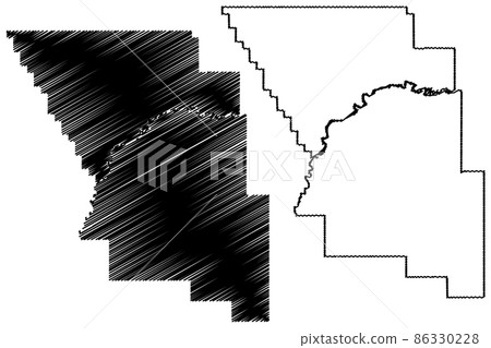 Treasure County, Montana (U.S. county, United States of America, USA, U.S., US) map vector illustration, scribble sketch Treasure map 86330228