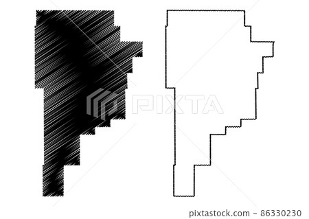 Sweet Grass County, Montana (U.S. county, United States of America, USA, U.S., US) map vector illustration, scribble sketch Sweet Grass map 86330230