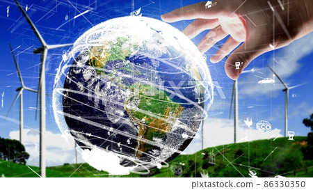 Conceptual environmental conservation and sustainable ESG development 86330350