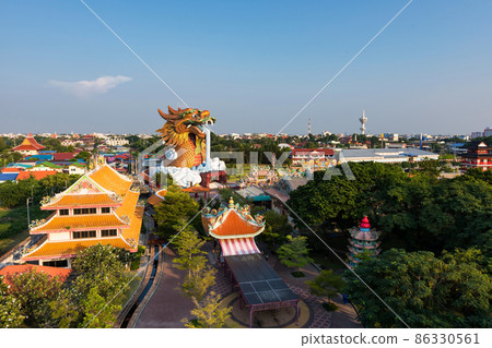 Aerial view of Suphanburi City pillar 86330561
