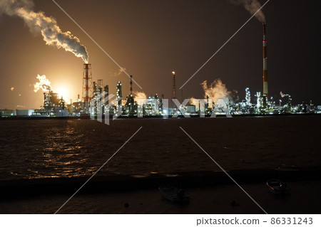 Factory night view 86331243