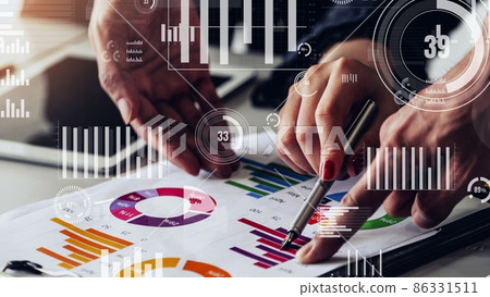 Conceptual business dashboard for financial data analysis Conceptual business dashboard for financial data analysis 86331511