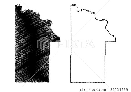 Dixon County, Nebraska (U.S. county, United States of America, USA, U.S., US) map vector illustration, scribble sketch Dixon map 86331589