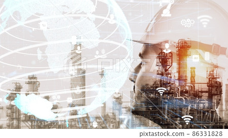 Future factory plant and inventive energy industry concept 86331828