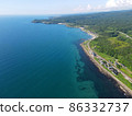 Blue sea and coastline 86332737