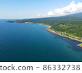 Blue sea and coastline 86332738