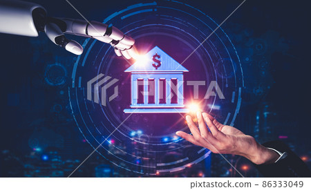 Future artificial intelligence and machine learning for AI droid robot or cyborg Future artificial intelligence and machine learning for AI droid robot or cyborg 86333049