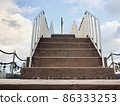 A photo of the stairs of the playset taken from below 86333253