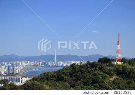 View of the Han River from Namsan Seoul Tower 86333522